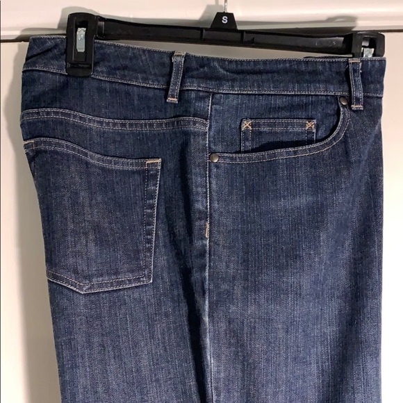 TAHARI Jeans straight leg dark blue Size 10 Roomy - Picture 5 of 13